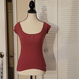 G By Guess Woman's Size XS Salmon/Pink top/Shirt